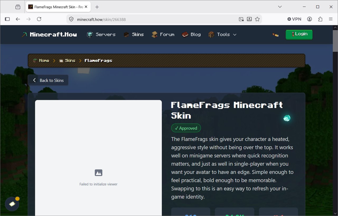 FlameFrags Minecraft Skin - Free Download